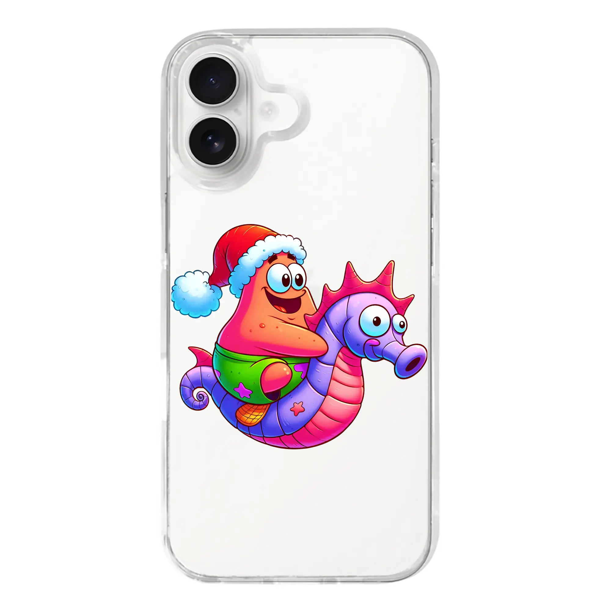 スポンジボブ グッズ パトリック・スター - iPhone 17シリーズ 透明スマホケース – 薄型・耐衝撃・精密フィット保護カバー